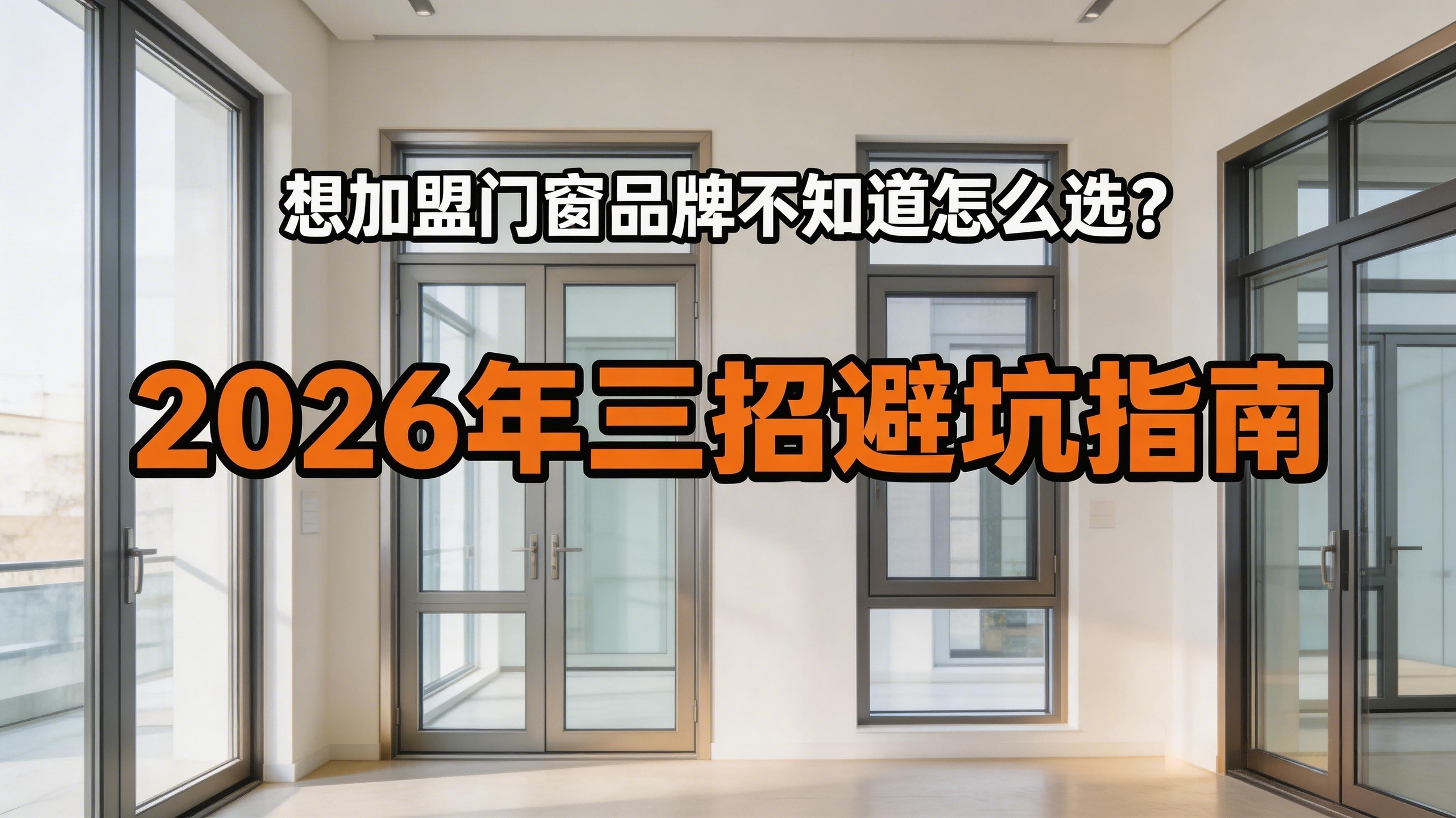 想加盟門(mén)窗品牌不知道這么選？2026年三招避坑指南