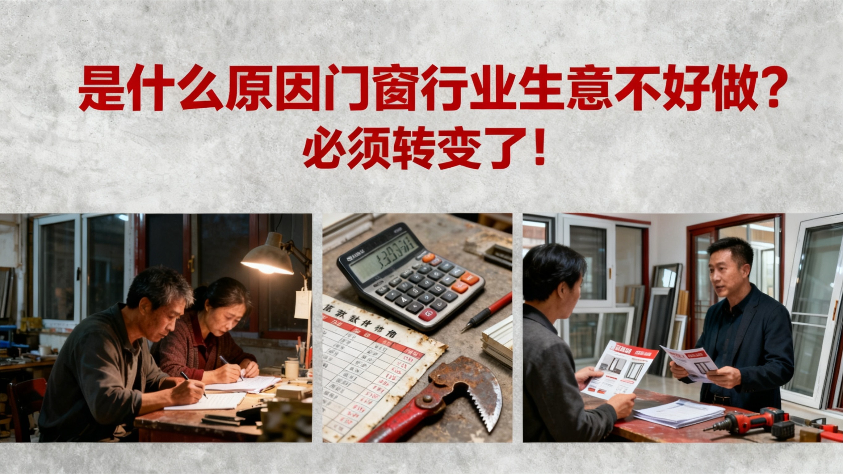 是什么原因門窗行業生意不好做？&nbsp;必須轉變了！